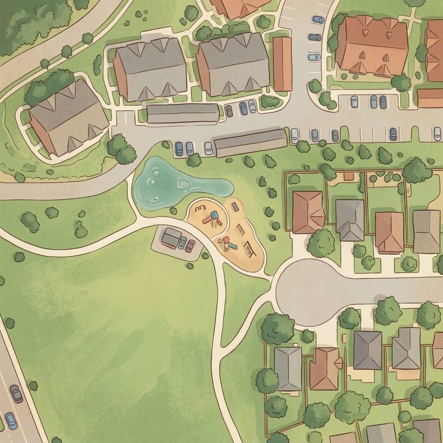 Illustrated map of Province Center Park