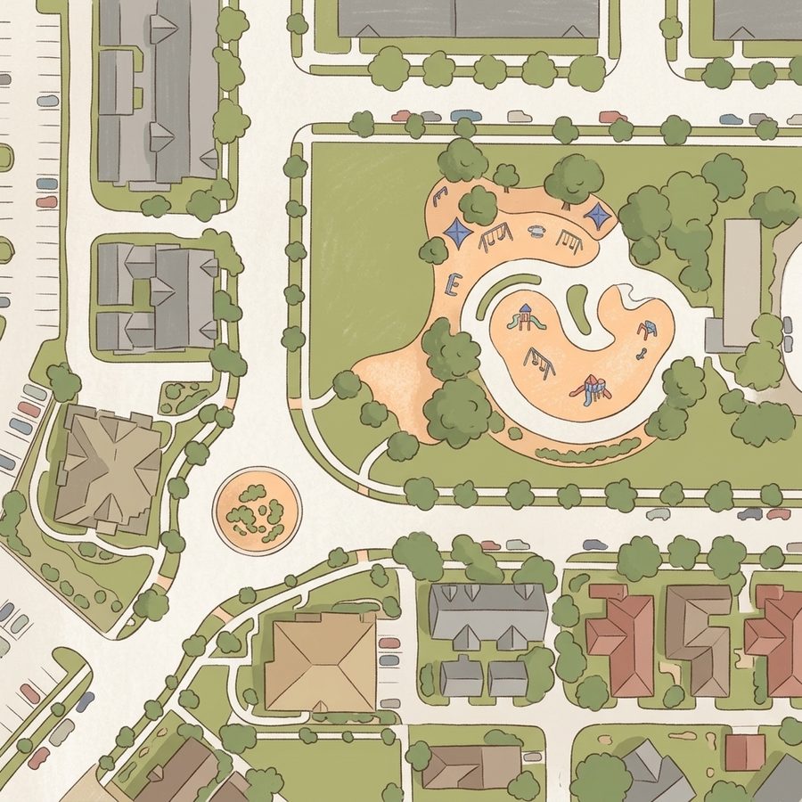 Illustrated map of Puddle Jumper Park