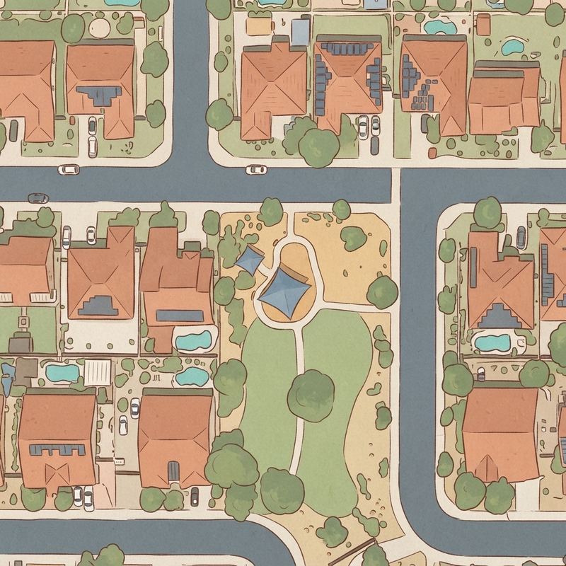 Illustrated map of Pueblo Verde HOA Park
