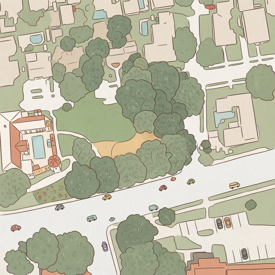 Illustrated map of Pumpkin Park