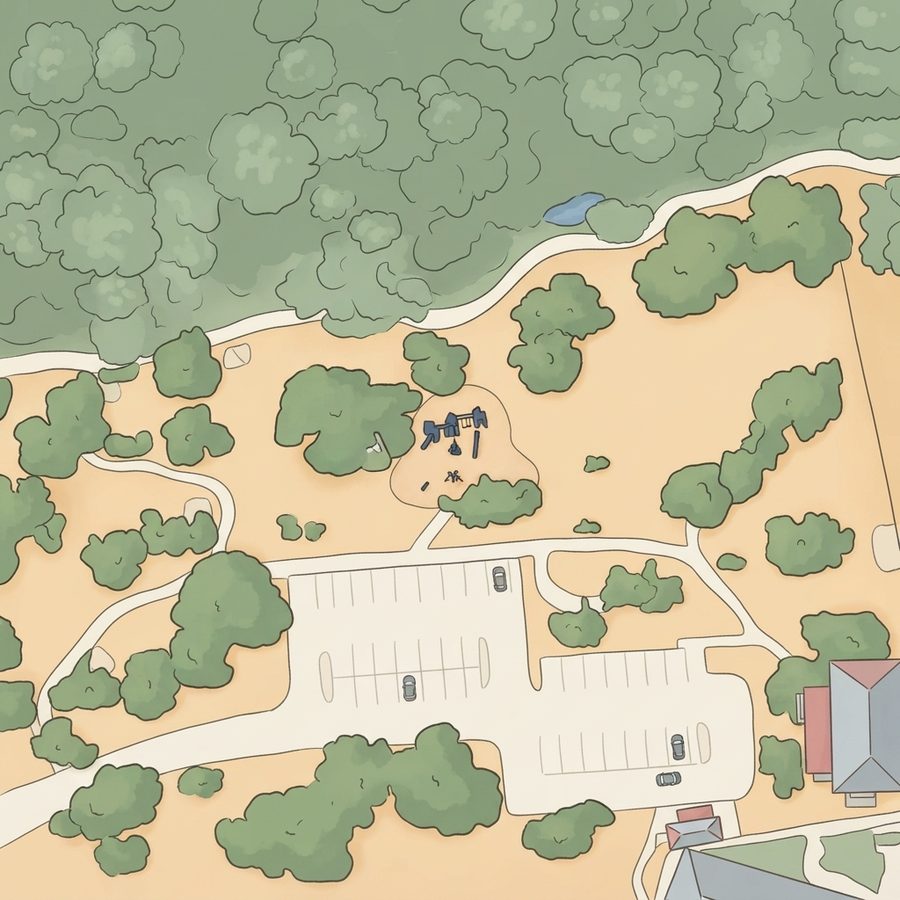 Illustrated map of Pytel Park