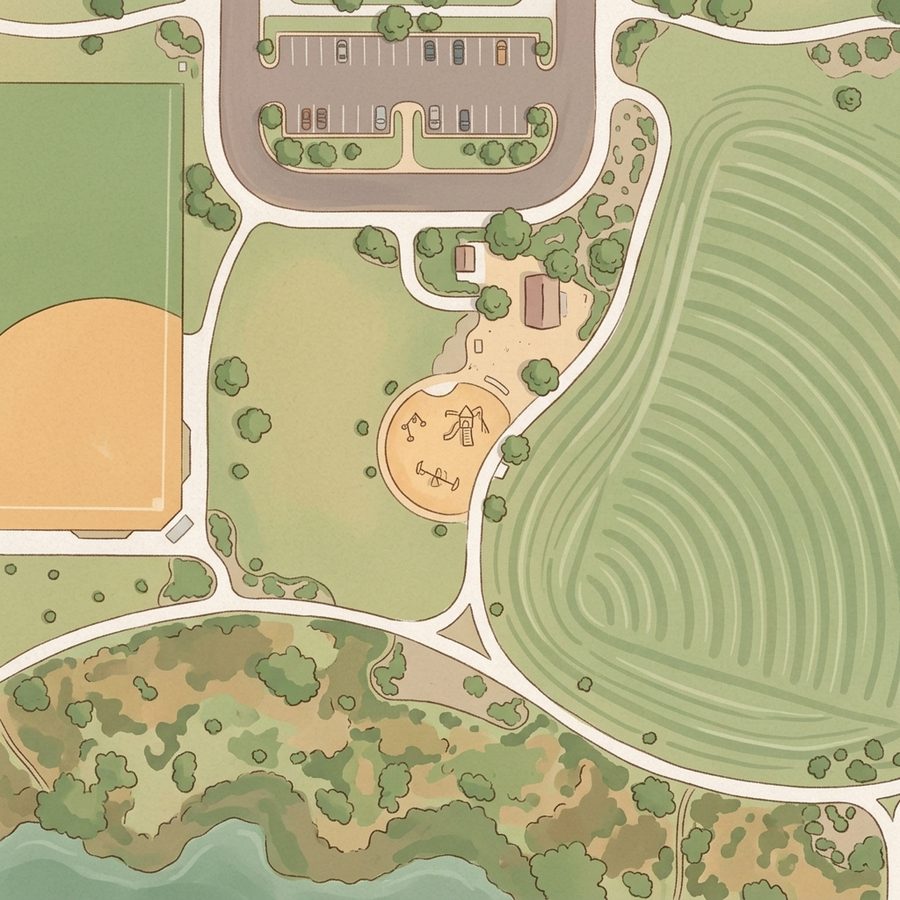 Illustrated map of Quail Creek Park