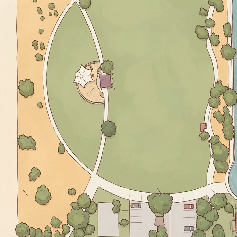 Illustrated map of Quail Haven Park