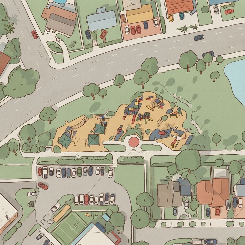 Illustrated map of Quail Roost Park