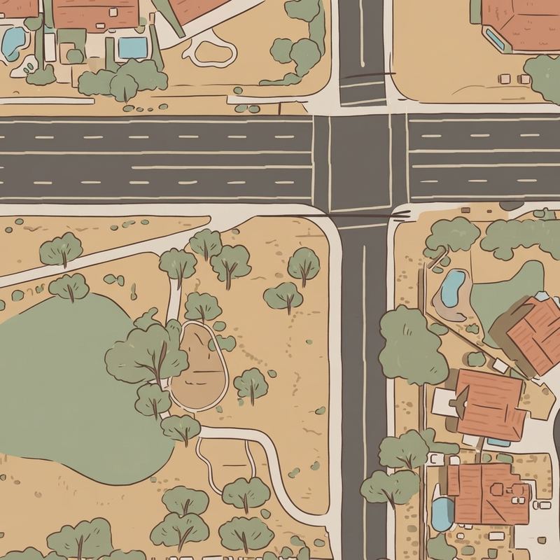 Illustrated map of Quail Run Basin Park