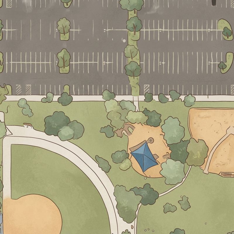 Illustrated map of Quail Run Park Playground