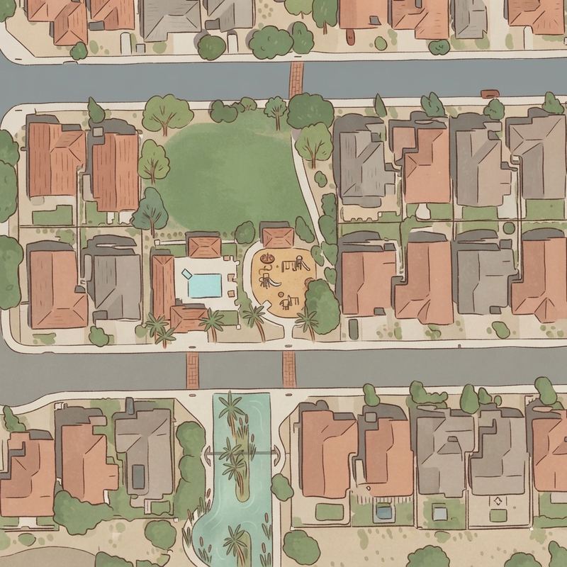 Illustrated map of Quail Springs Community Park