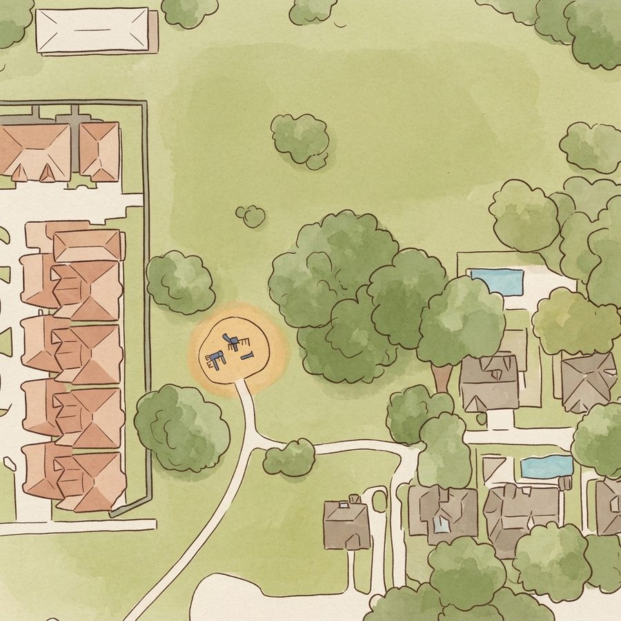 Illustrated map of Quail Valley North Park