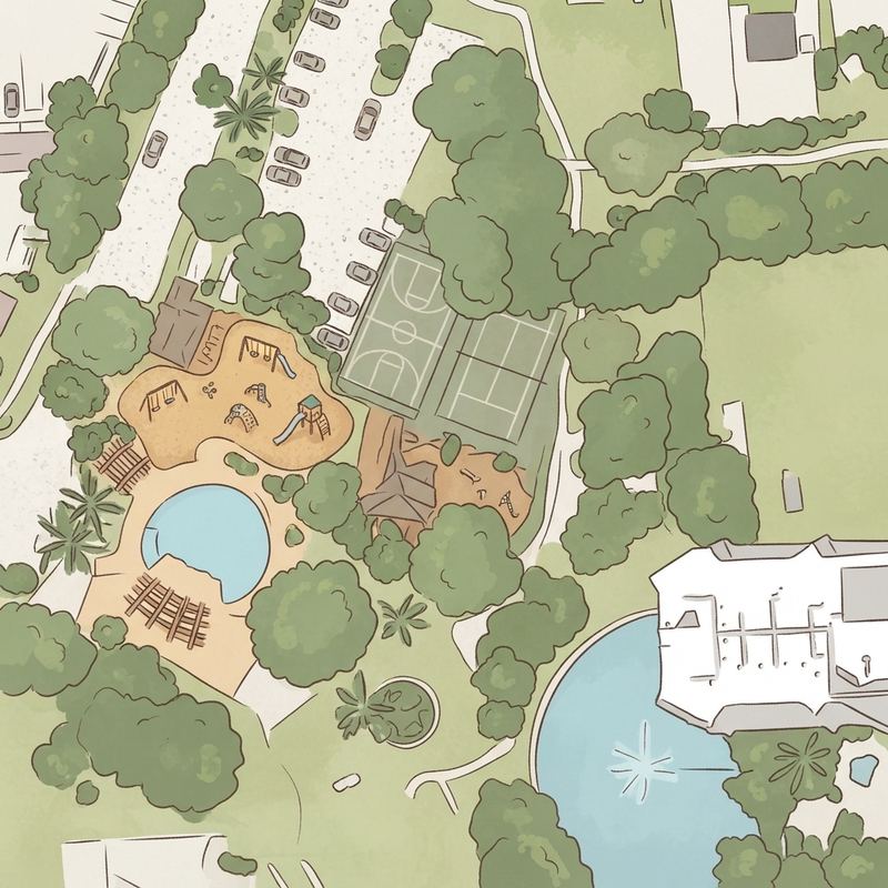 Illustrated map of Quayside Private Playground