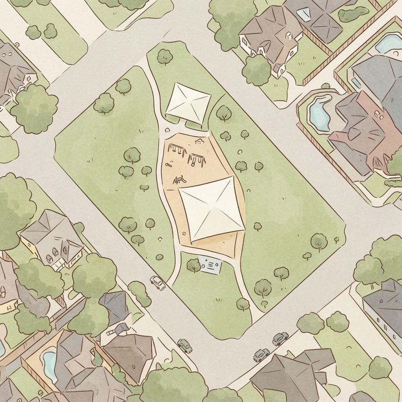Illustrated map of Queen Margaret Park