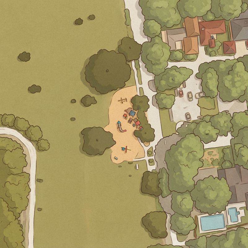 Illustrated map of R.P. Brooks Park