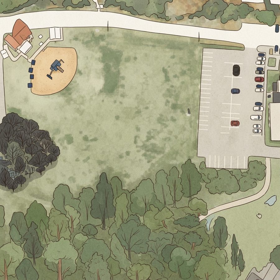 Illustrated map of Rachel’s Garden Playground