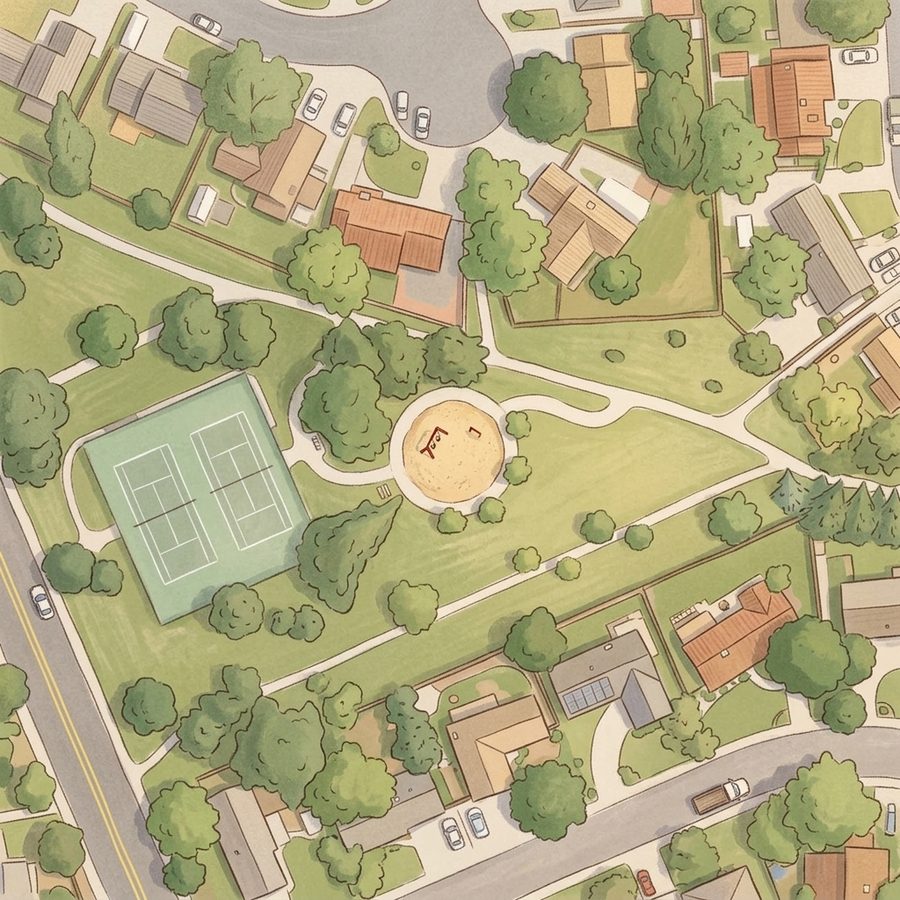 Illustrated map of Rainbow Park
