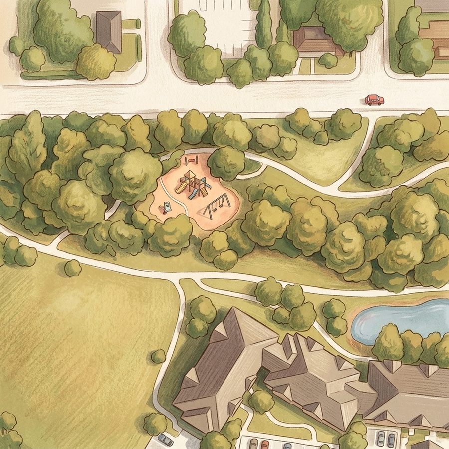 Illustrated map of Ralston Cove Park