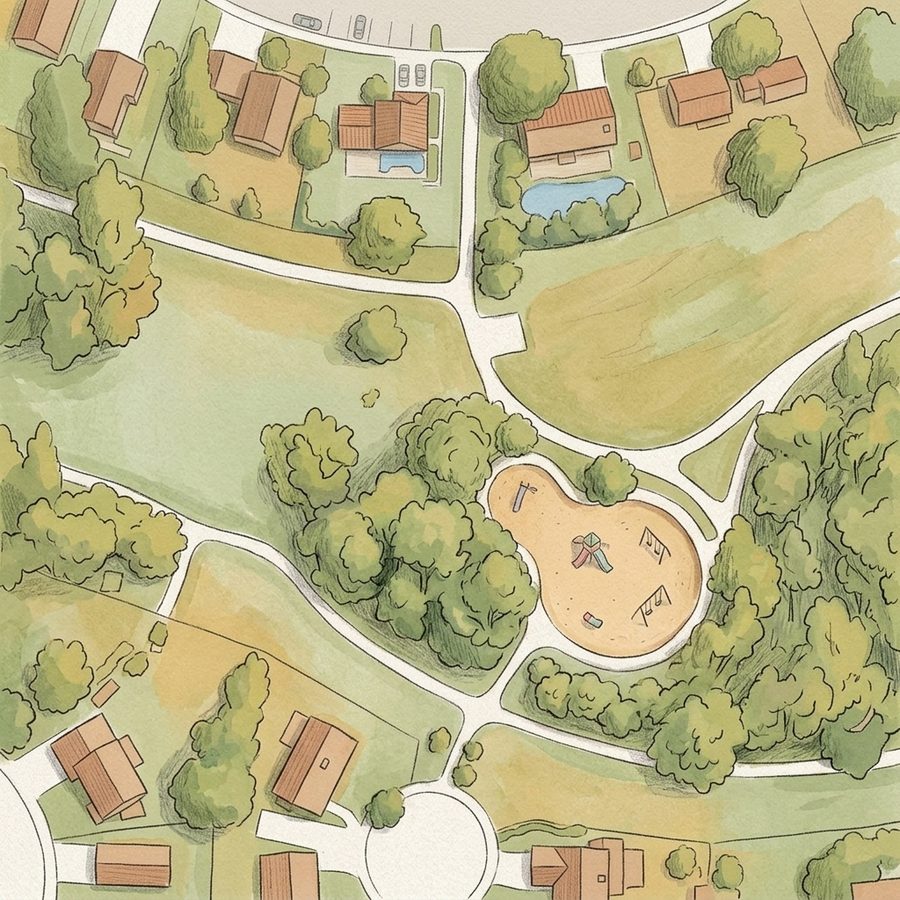 Illustrated map of Ralston Valley Park