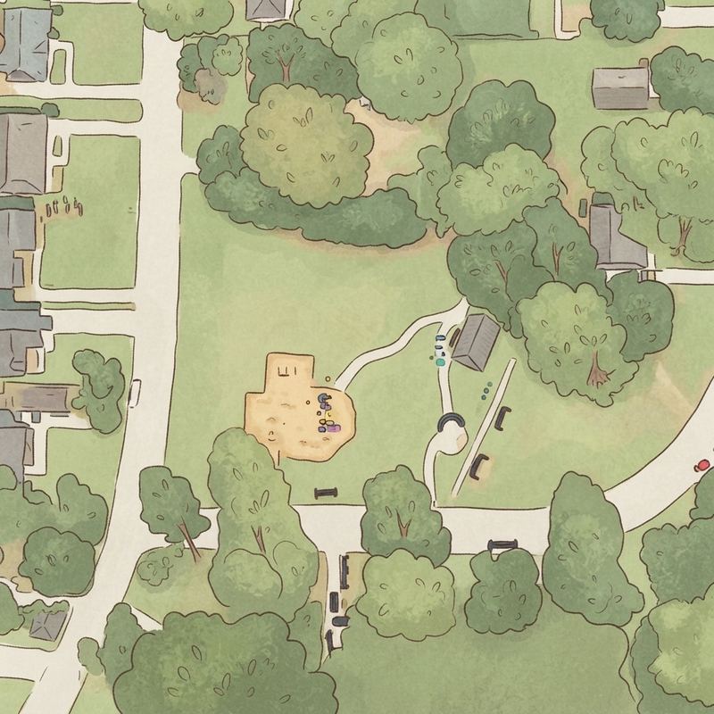 Illustrated map of Rantin Park