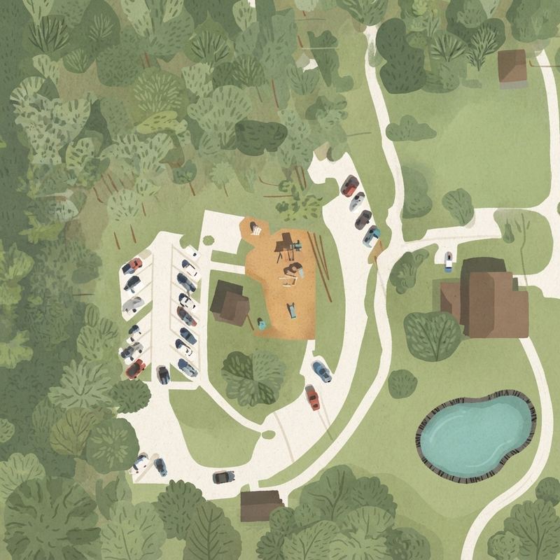 Illustrated map of Raven park
