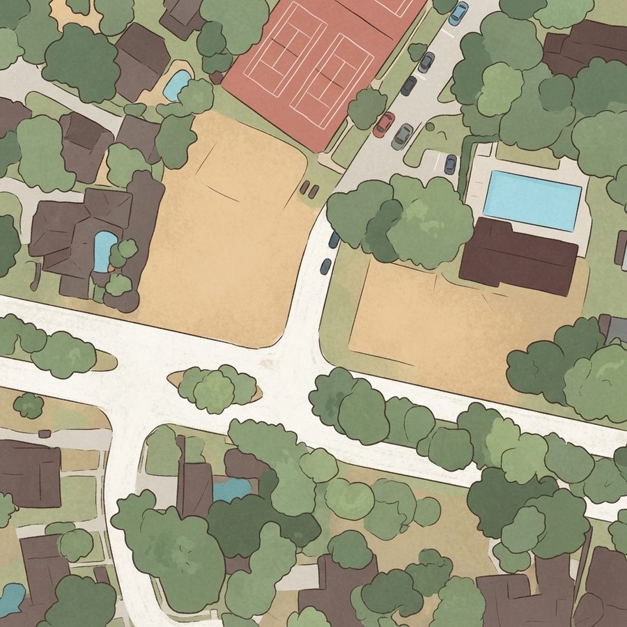 Illustrated map of Ravensway Court