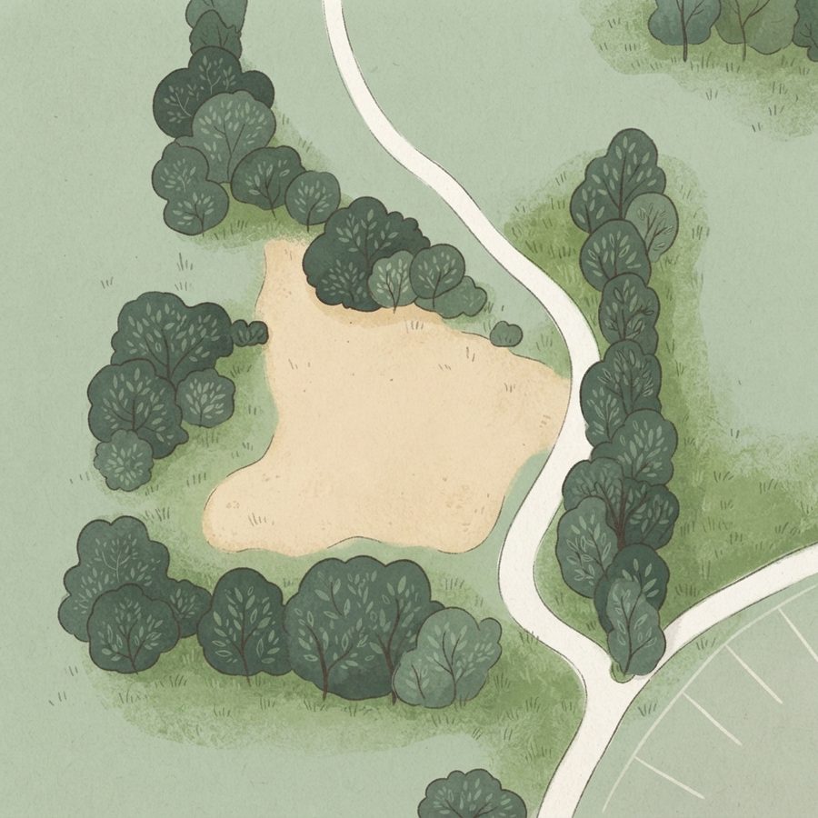 Illustrated map of Ravenwood Park