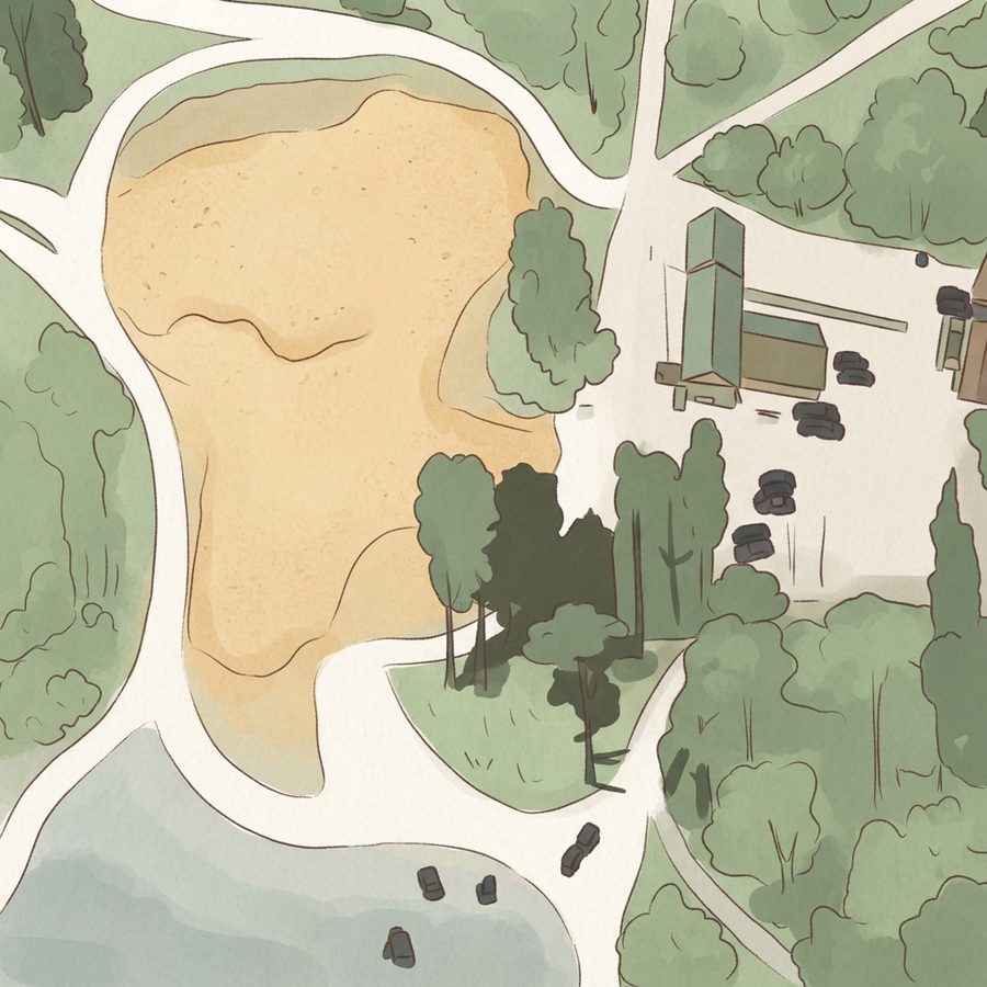 Illustrated map of Ravenwood Park Playground