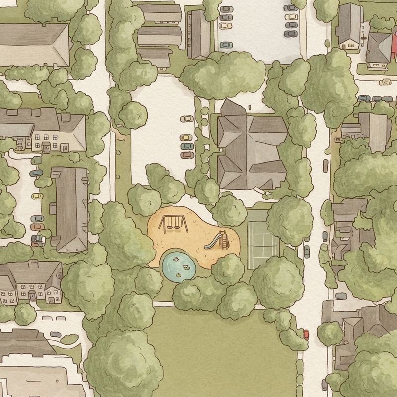 Illustrated map of Rawson-Washington Park