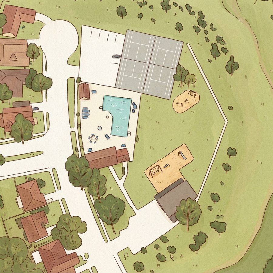 Illustrated map of Raymond Nieto Park