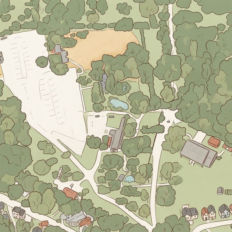 Illustrated map of Raymond Russell Park
