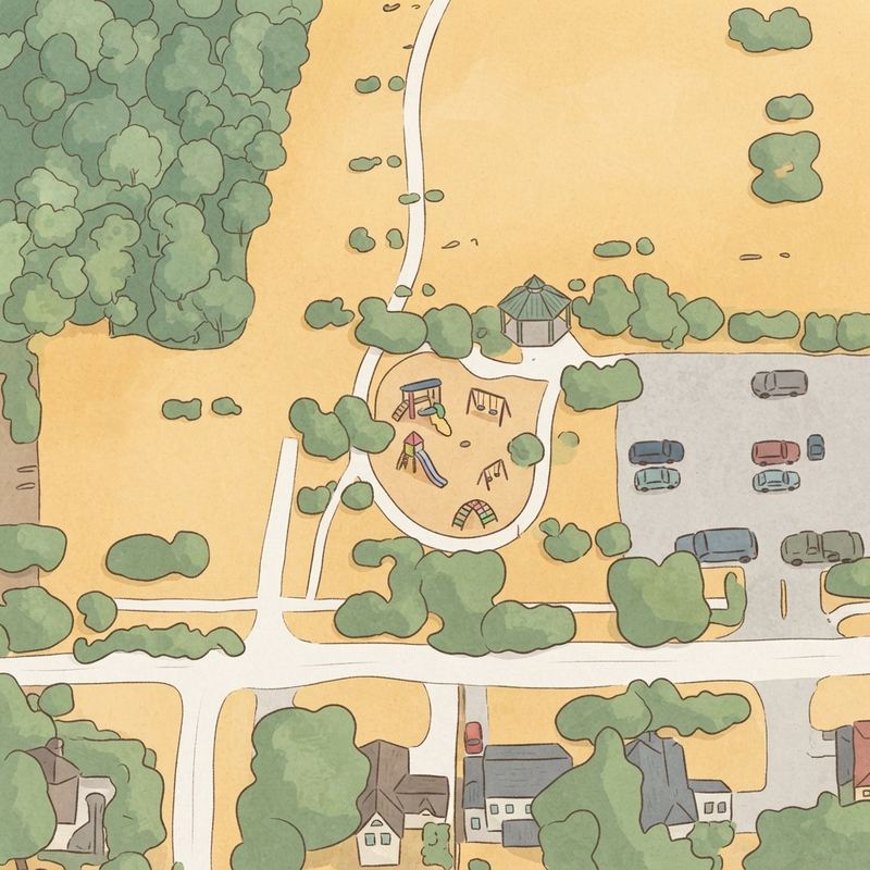 Illustrated map of Red Bird Park