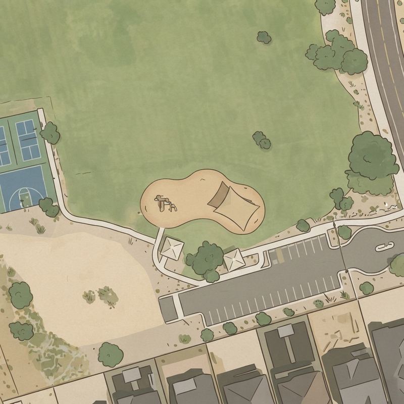 Illustrated map of Red Rock Park