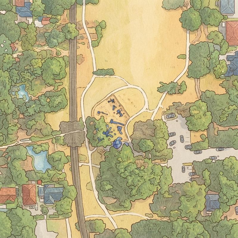 Illustrated map of Redbud Park