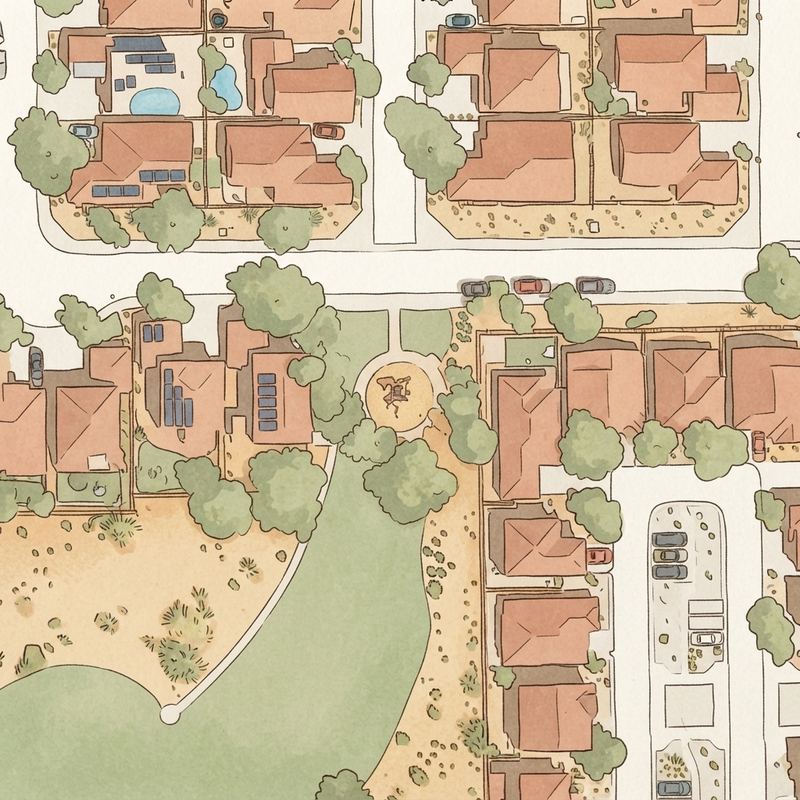 Illustrated map of Reflections Park West