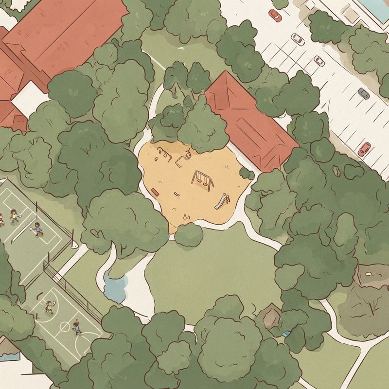 Illustrated map of Regatta Park