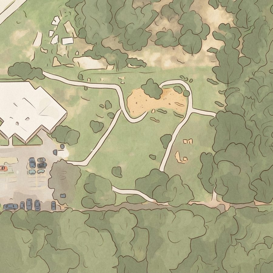 Illustrated map of Regency Green Pocket Park