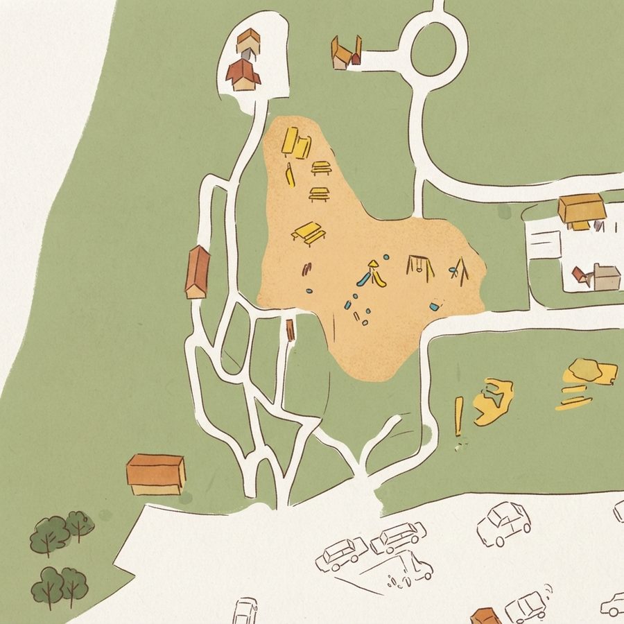 Illustrated map of Remington Ranch HOA Pool and Playground