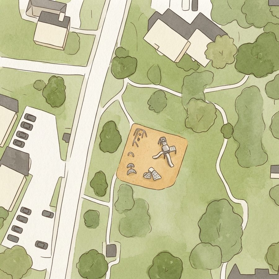 Illustrated map of Reservoir Park