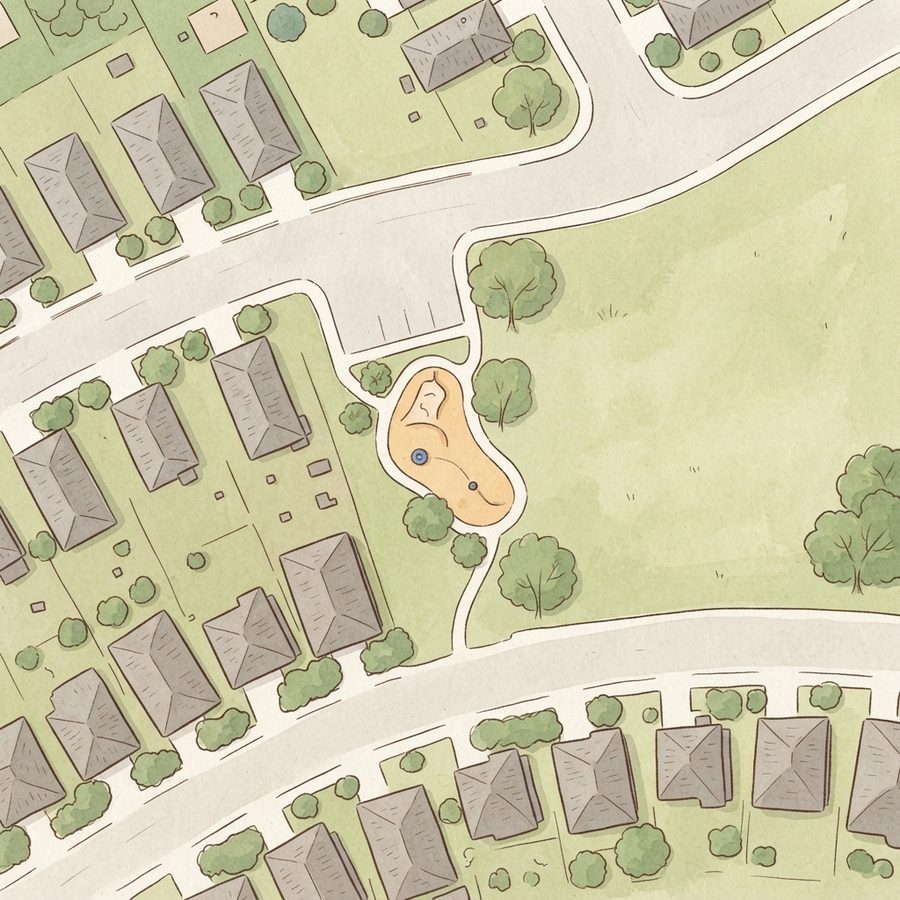 Illustrated map of Retama Springs Playground
