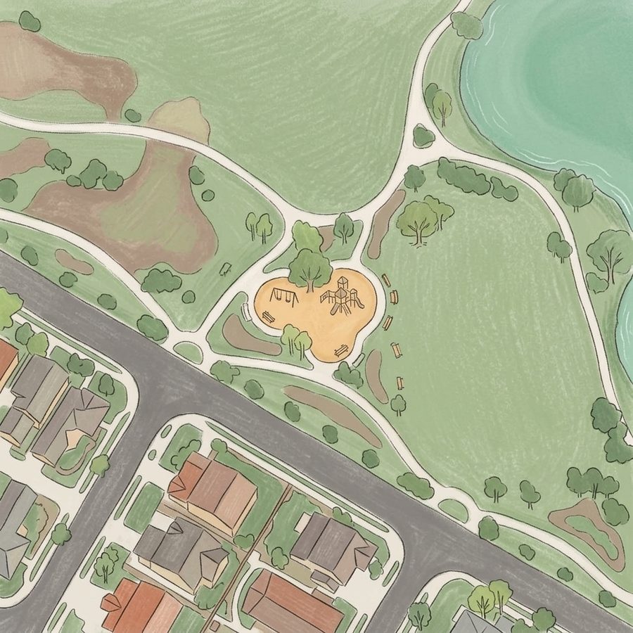 Illustrated map of Reunion Park