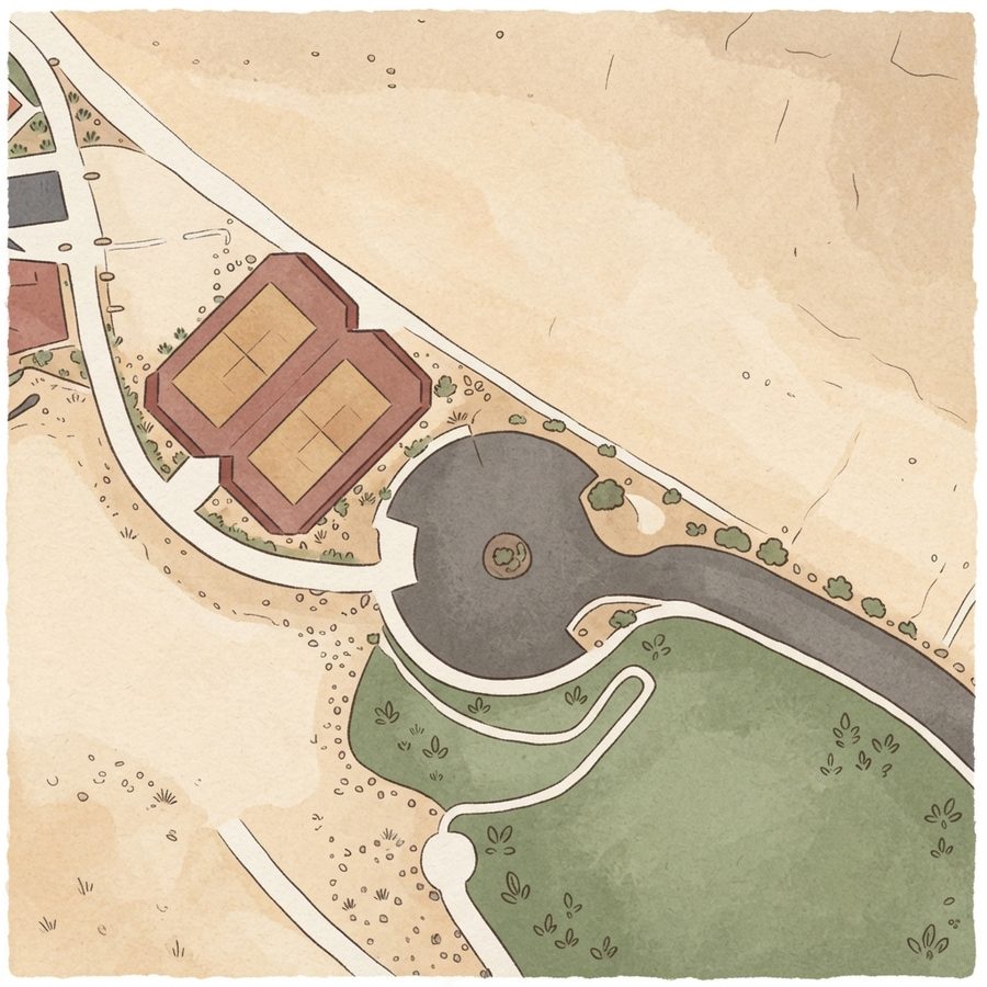 Illustrated map of Reverence Park