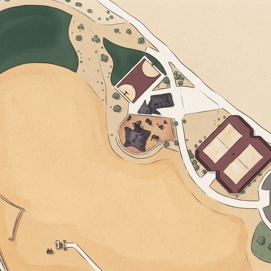 Illustrated map of Reverence Park Playground