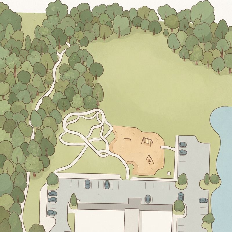 Illustrated map of Rex Park