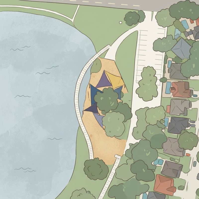 Illustrated map of Rheudasil Park