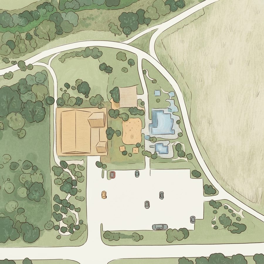 Illustrated map of Richard & Meg Weekley Park
