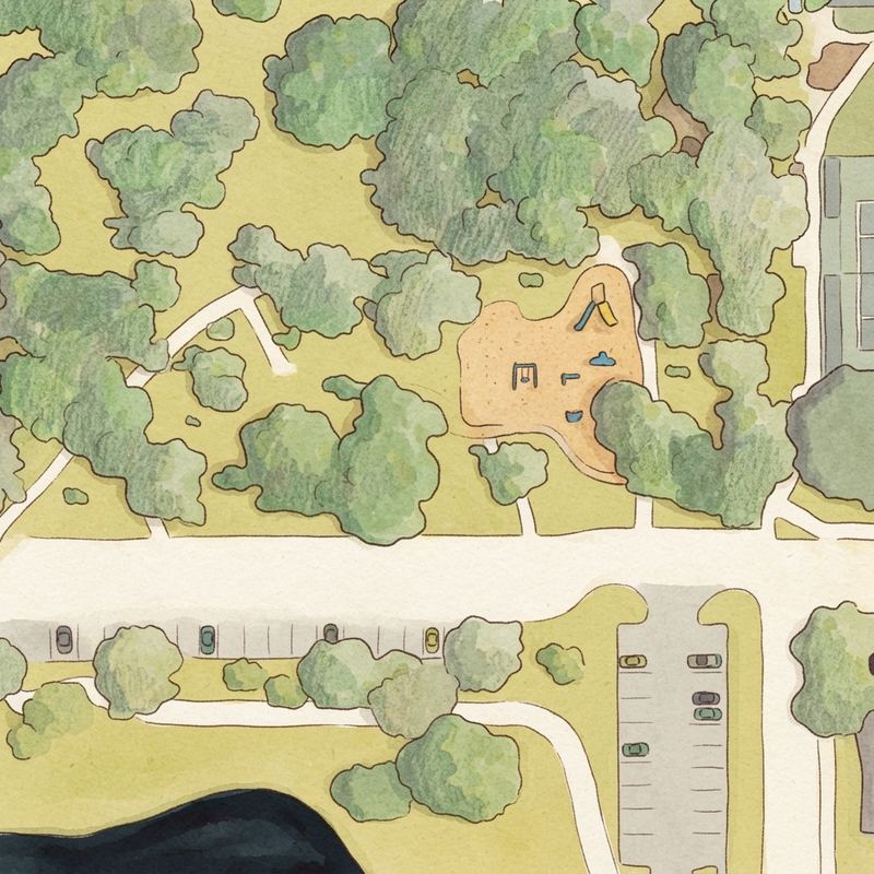 Illustrated map of Richardson Parks & Recreation