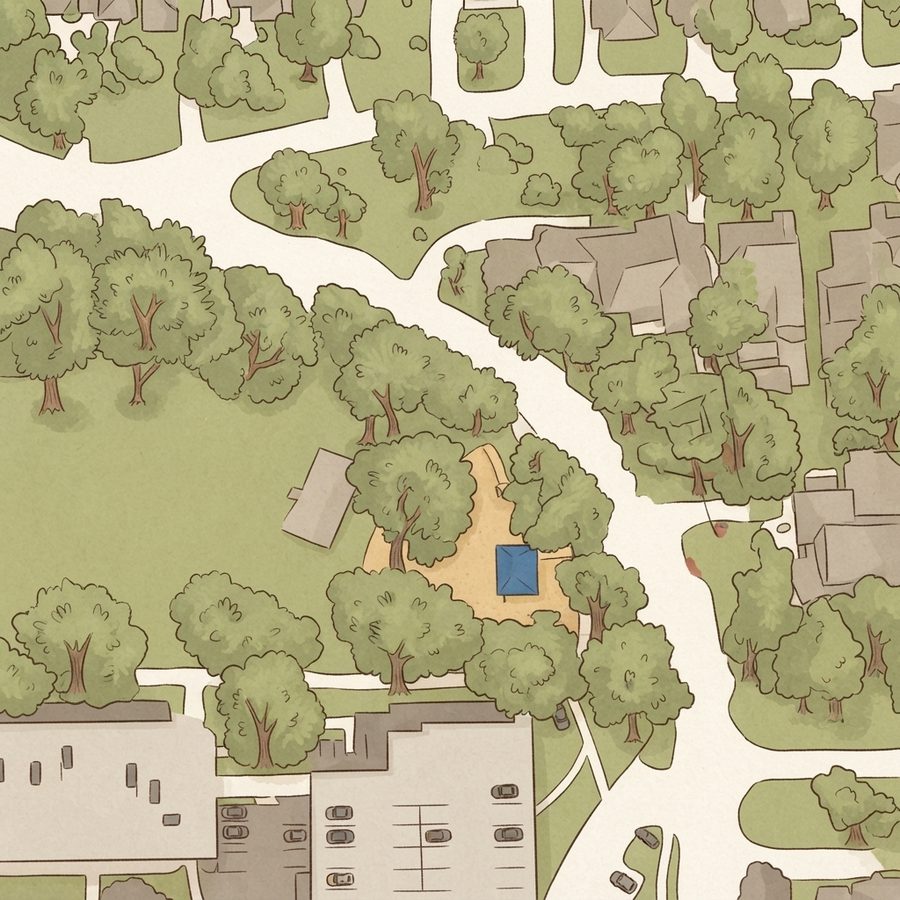 Illustrated map of Rick Englert Spark Park