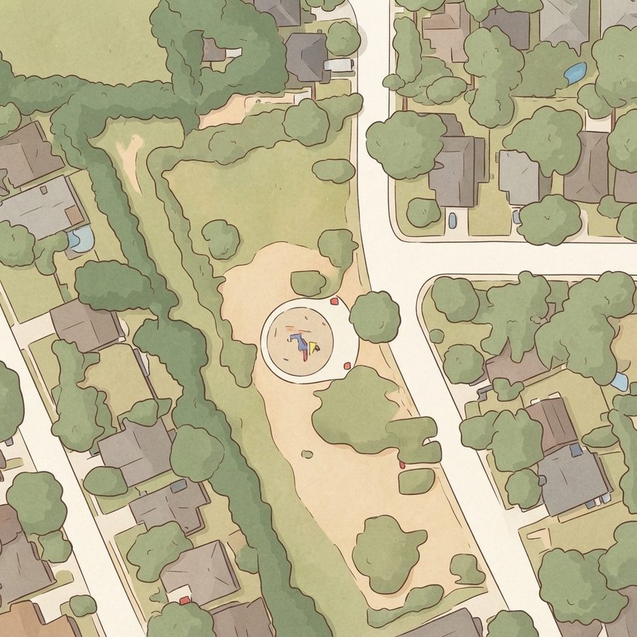 Illustrated map of Ridge Creek Park