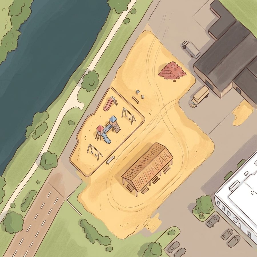 Illustrated map of RiNo Art Park