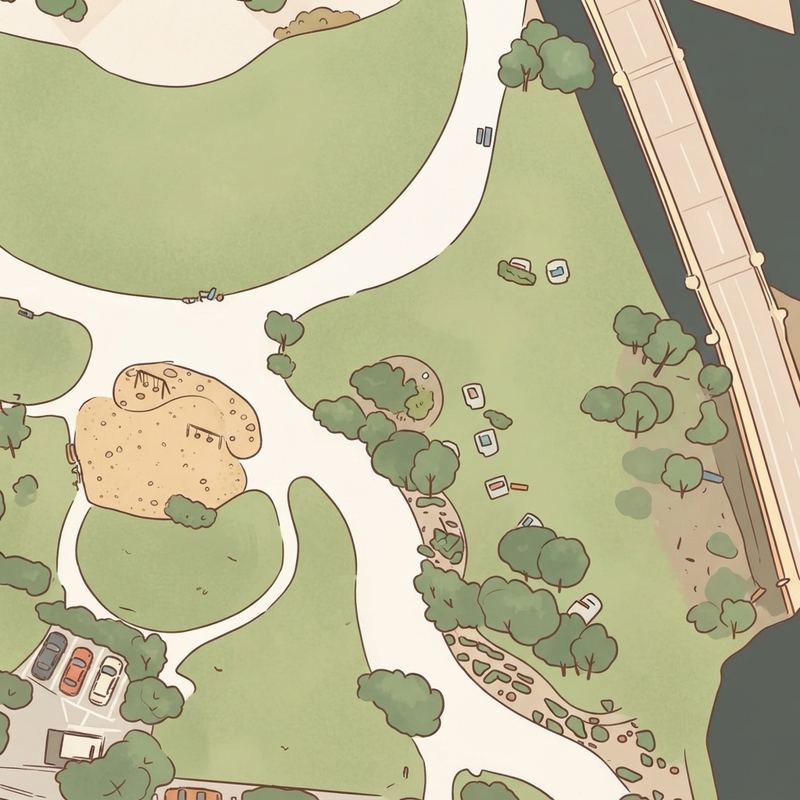 Illustrated map of Rio Salado Park