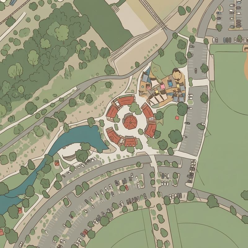 Illustrated map of Rio Vista Community Park