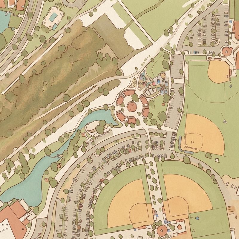 Illustrated map of Rio Vista Park Ramada