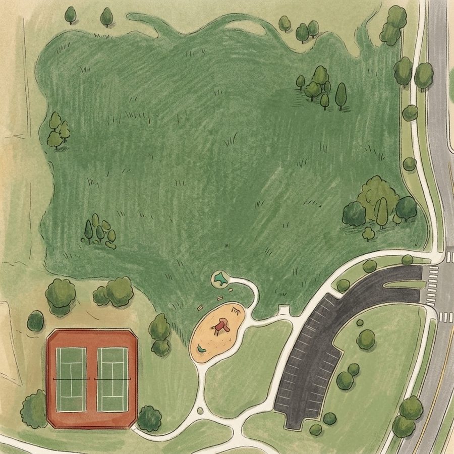 Illustrated map of Riva Ridge Parks